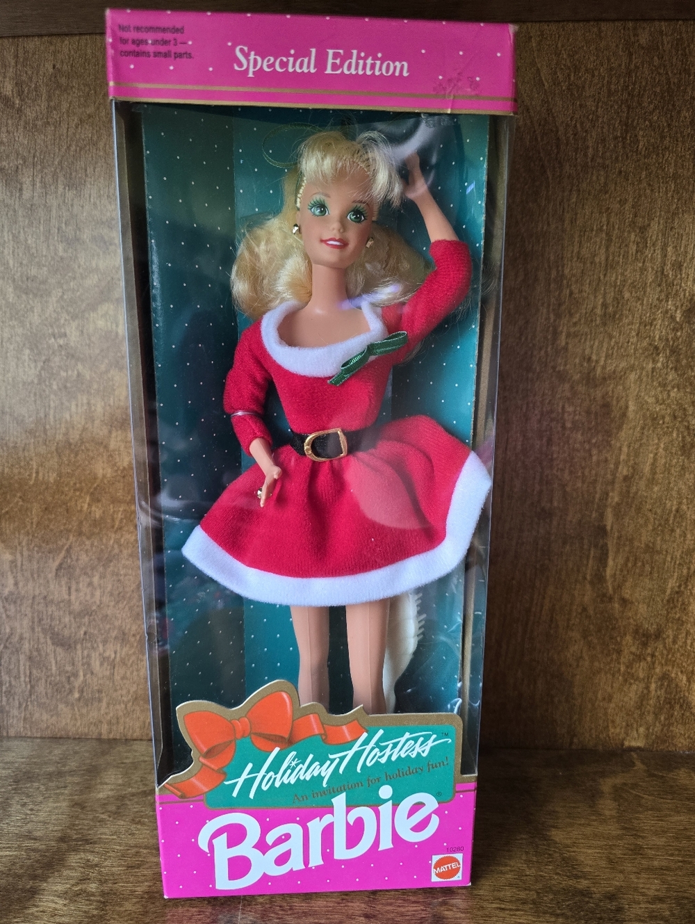 Vintage 1992 Mattel Holiday Hostess Barbie Doll Blonde Christmas #10280 NIB NRFB